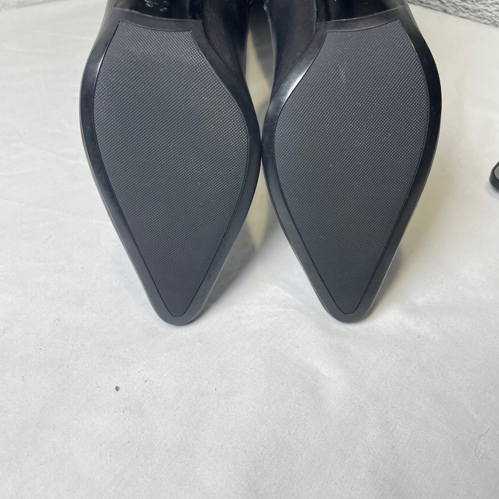 PRADA Luxury Leather Pointed Toe Knee High Heel Boots Size 37 Made in Italy - Picture 13 of 13